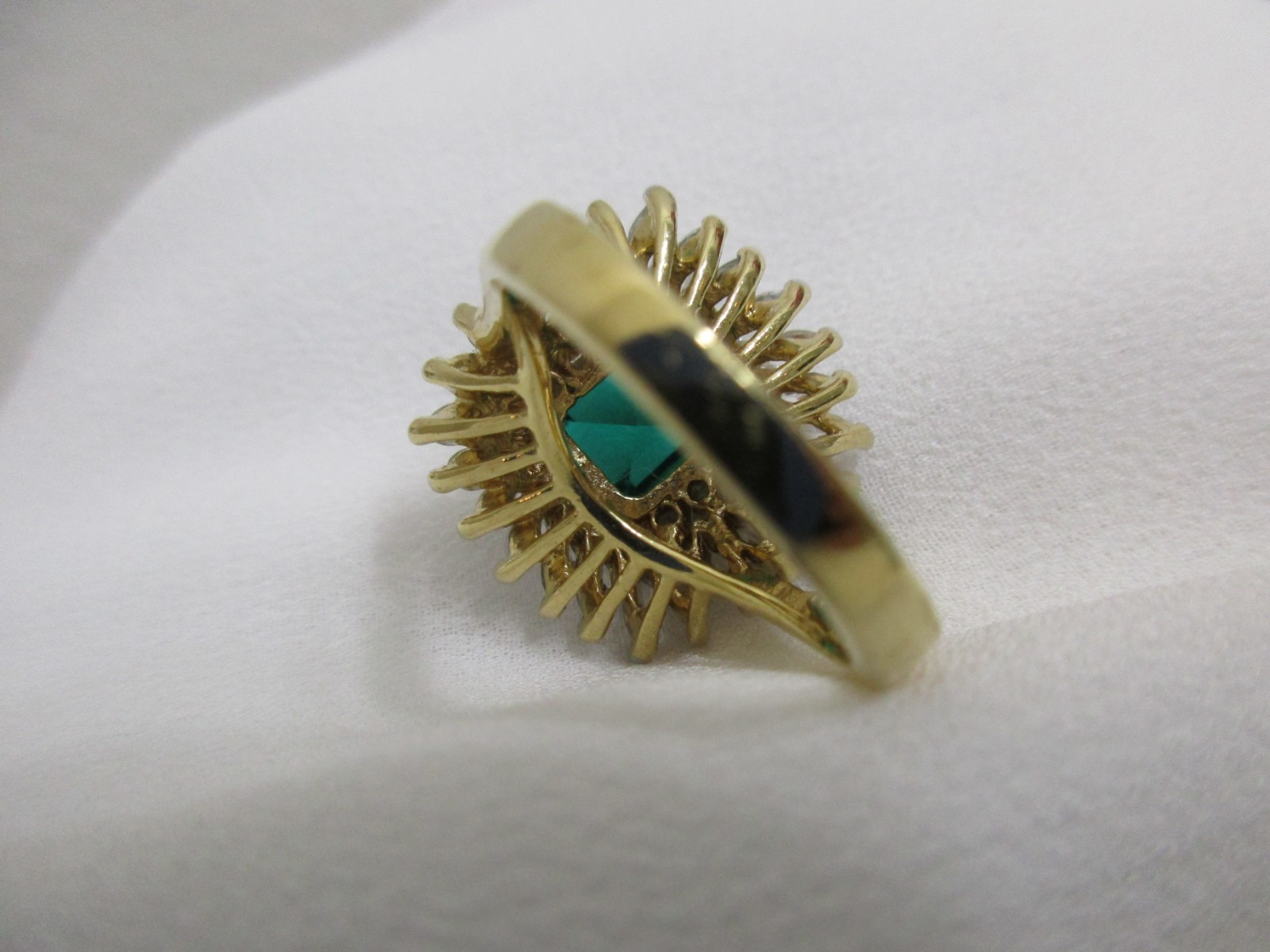 JBK JACQUELINE KENNEDY CAMROSE & KROSS Simulated EMERALD RING Size 6 Preowned