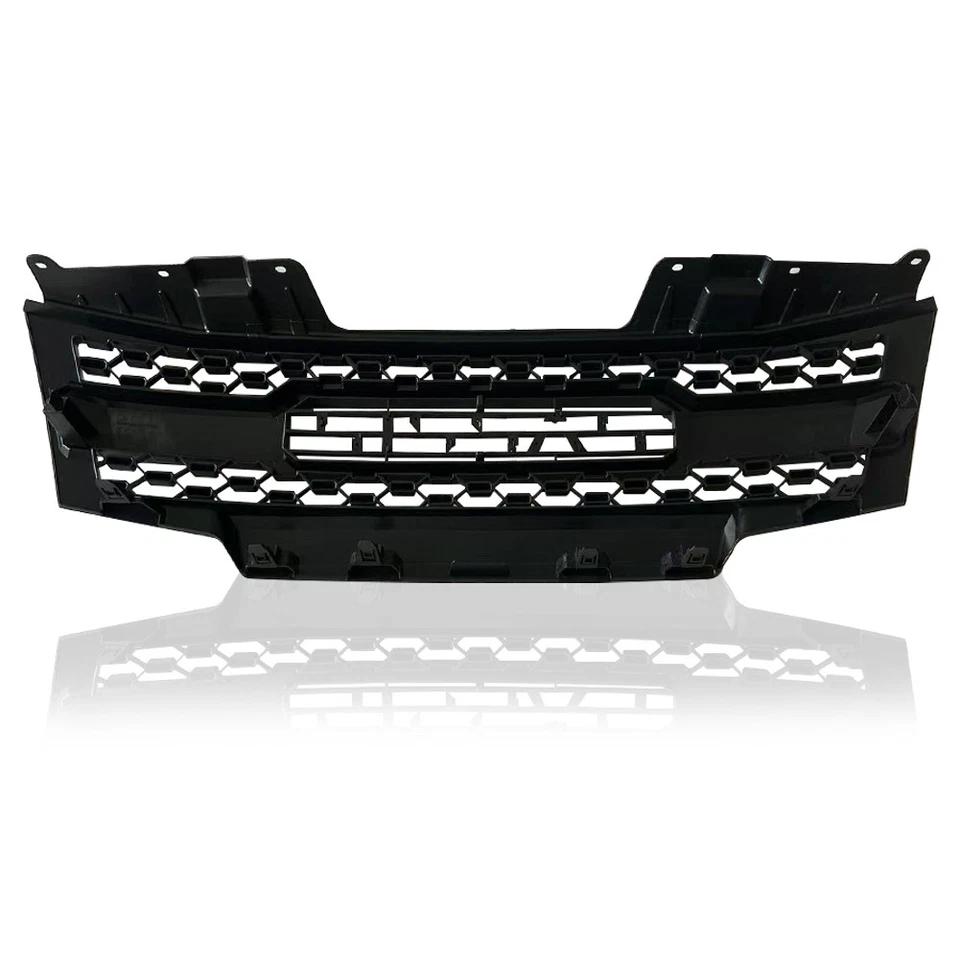 Front Grille For 2009-2016 Nissan Frontier Bumper Grille W/Lights Matte Black - Image 4 of 4