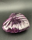 Vintage Waterford Crystal Amethyst Heart Purple Hand Cooler Paperweight*GLOWS*