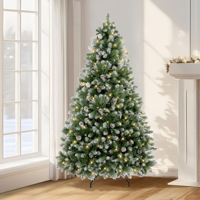 Annecy 6ft Pre-Lit Christmas Tree, Green Artificial Full Spruce Christmas Tree