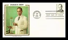 US COVER DR CHARLES R DREW GREAT AMERICANS FDC COLORANO SILK CACHET