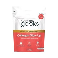 3X Nutrition geeks Collagen Glow Up Powder New Improved 14000mg 420g 30serving!!