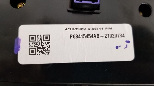 22 DODGE CHALLENGER SCAT PACK TEMPERATURE HVAC CLIMATE CONTROL 68415454AB - Picture 8 of 12