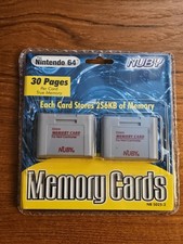 Nintendo 64 2pack 256K Memory Cards New Sealed NB5025
