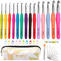 HäKelhaken Set 14 StüCk Bunt Ergonomisch Soft Gummi Comfort Grip HäKeln