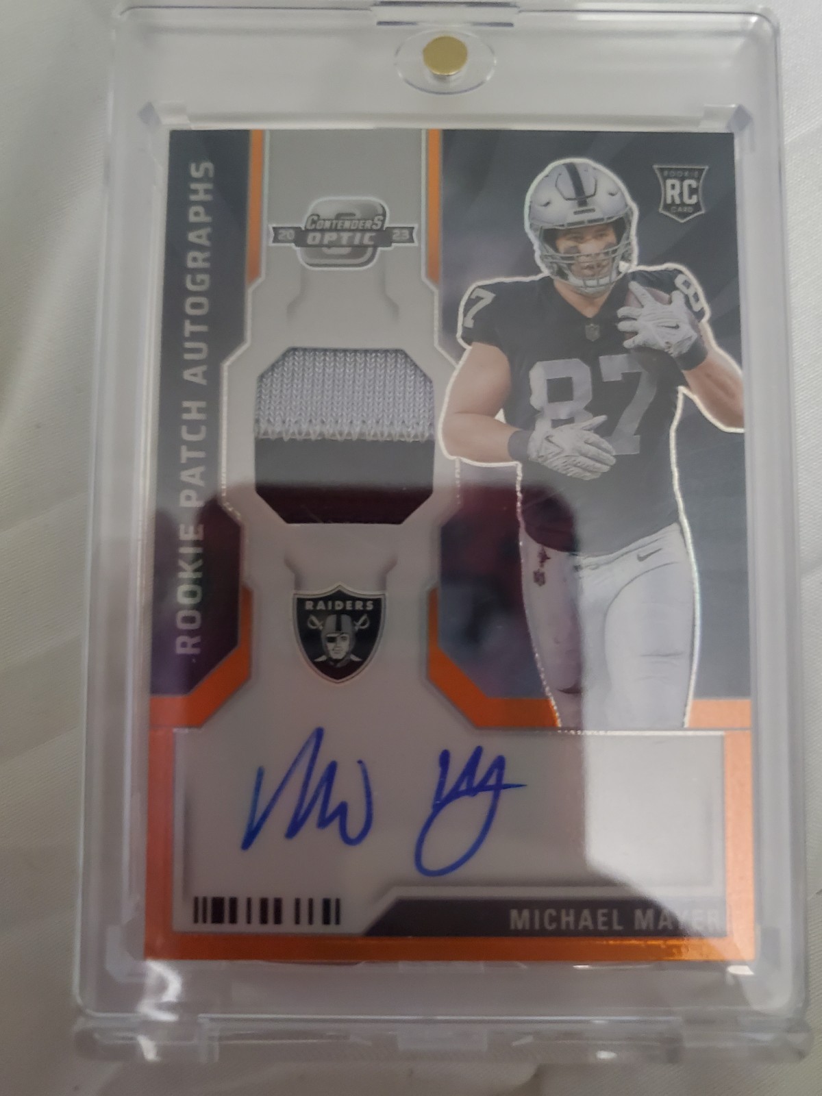 2023 MICHAEL MAYER Contenders Optic RPA Orange On Card Auto /25 #RPA-MMA Raiders
