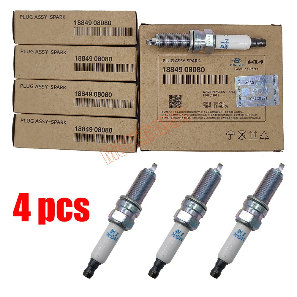 4PCS Genuine Spark Plug Set For HYUNDAI KIA 1.6L turbo Spark Plugs 18849-08080