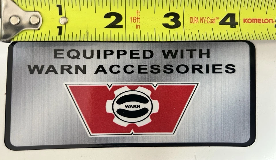 WARN  Winch Vintage Decal Replacement Red - Image 2 of 2