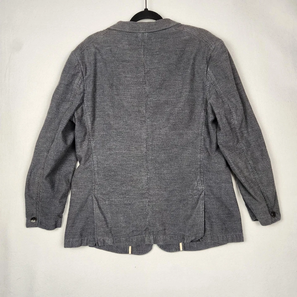 Rag & Bone Blazer Mens 44 Gray Cotton Two Button Tailored Sport Coat Jacket - Image 2 of 4