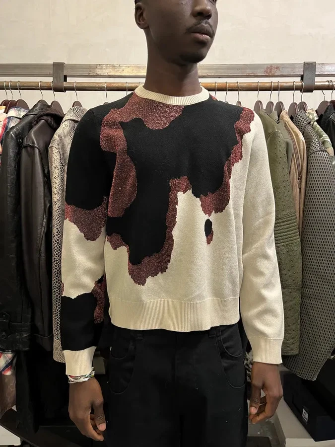 Suéter Cavalli Map Relief Blanco Años 2000 (S) Foto 2 de 4