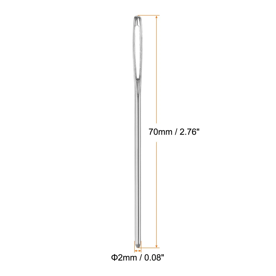 60 piezas agujas romas ojos grandes 2,75" tapiz aguja hilo costura aguja tejer aguja Foto 2 de 4