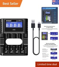 4-Slot L4 Pro Smart Battery Charger: Li-ion & NiMH with Discharge Function