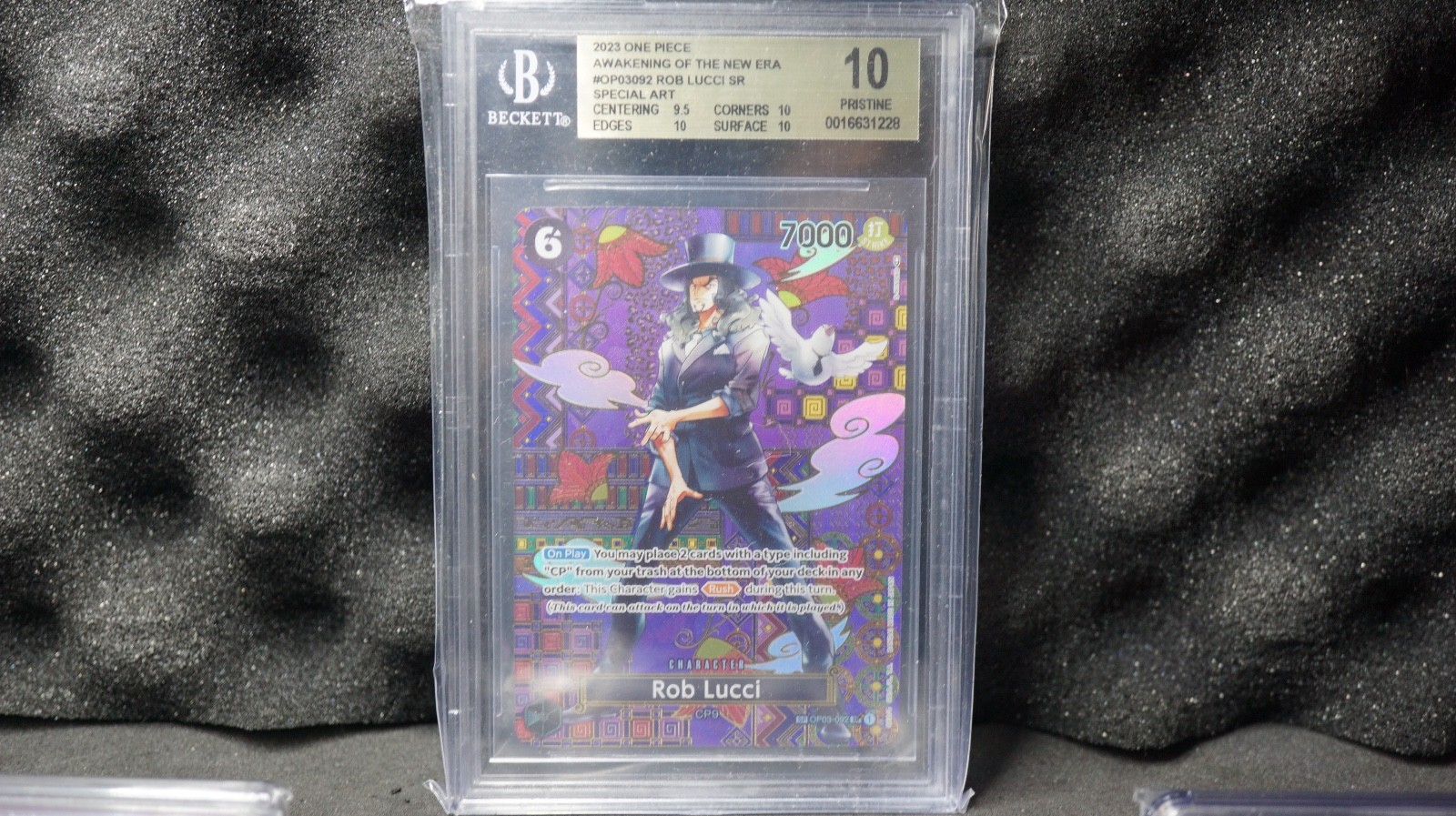 One Piece Awakening Of The New Era SP 03-092 Rob Lucci BGS 10 Pristine 10 💎