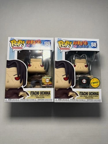 Funko Pop! Naruto: Itachi Uchiha #1849 CHASE & Common (Metallic) Chalice Ex +pro