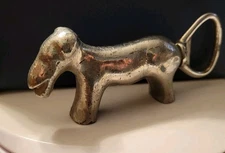 Airdale Terrier Dog Cast Figural Corkscrew Bottle Opener Rare Estate Fresh 