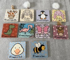 JELLYCAT - IF I WERE A….. - sensory hardback books x 10 - mostly brand new 