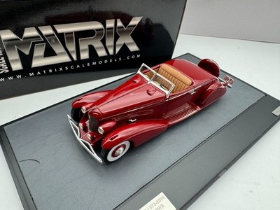 Duesenberg SJ Convertible Matrix 1/43 Coupe Maroon #409