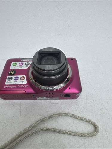 GE E1680W Black HOT Pink 16 MP 8X Optical Zoom Digital Camera (Tested) - Picture 3 of 5
