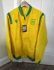 Macron FC Nantes Yellow Training Zip Jacket Top Long Sleeve Adults XL