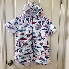 Tommy Bahama Terry Cloth Swim Beach Cover Up Hooded Kids Size L/XL 7-12