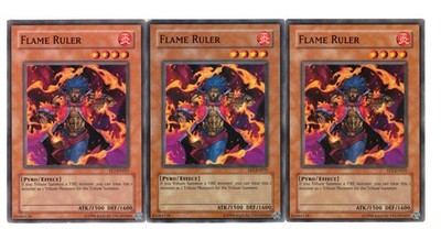 Yugioh- 3X Flame Ruler - Common - Unlimited - FET-EN031 - Light Play