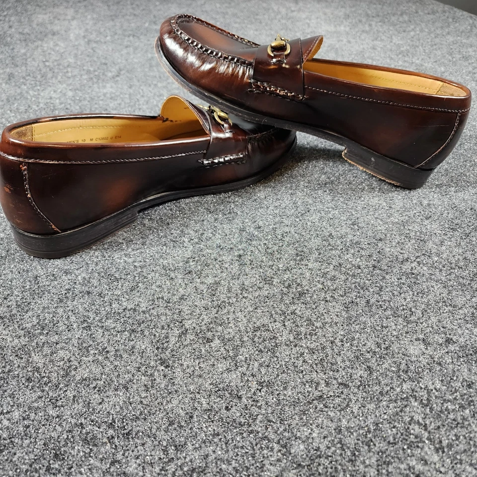 Mocasines Cole Haan Ascot II para hombre talla 10 M cuero marrón dorado Horsebit informales Foto 3 de 4