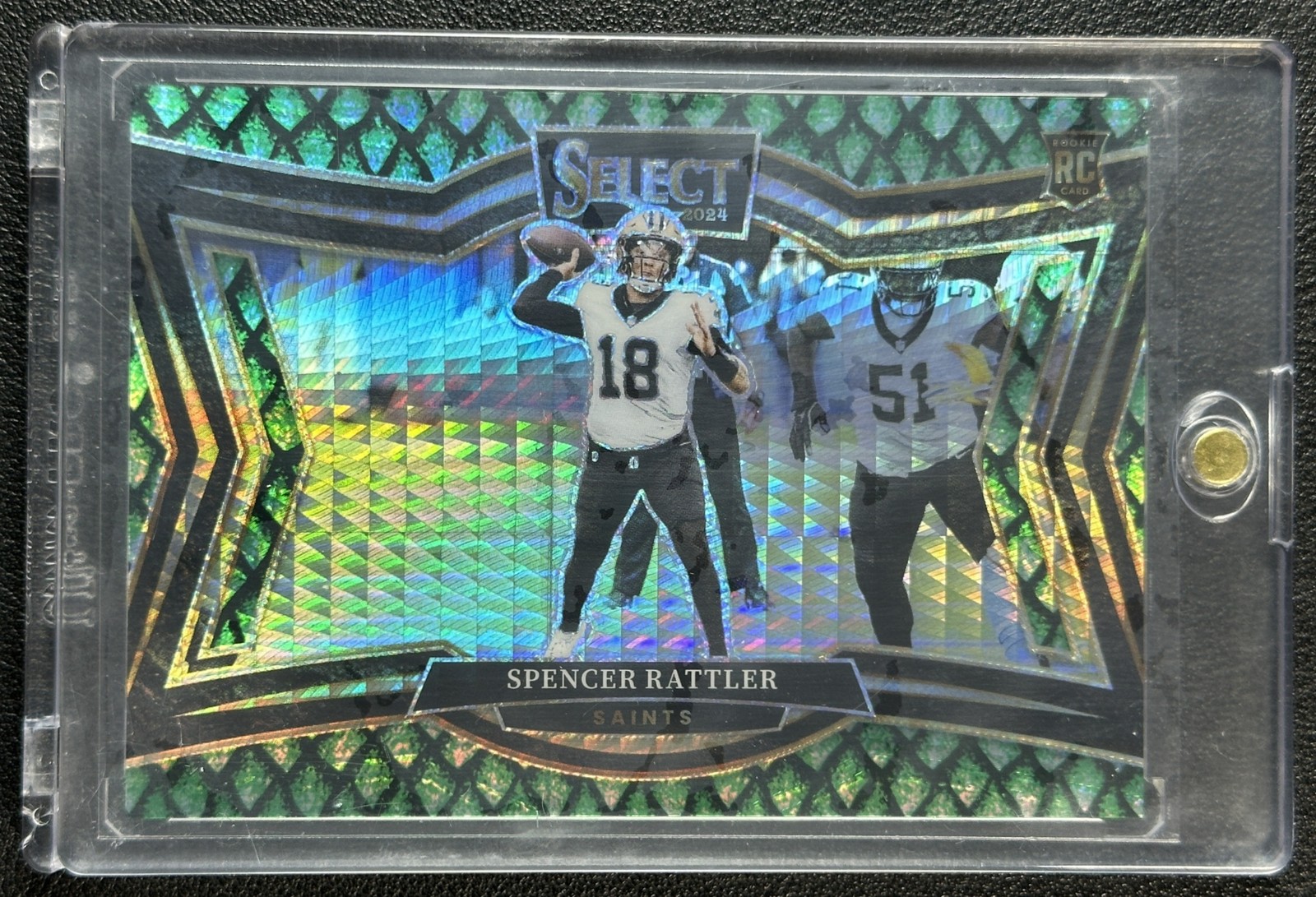 SPENCER RATTLER 2024 PANINI SELECT #493 FIELD LEVEL DRAGON SCALE PRIZM RC 68/70