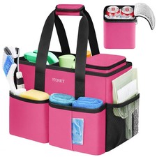 Cleaning Caddy, Water Resistant Cleaning Supplies Organizer with Handle  Fol...