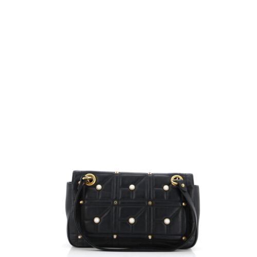 Gucci Pearly GG Marmont Flap Bag Embellished Matelasse Leather Small - Picture 3 of 8