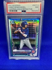 2021 Bowman Chrome Christopher Morel Aqua Refractor  /125 PSA 9