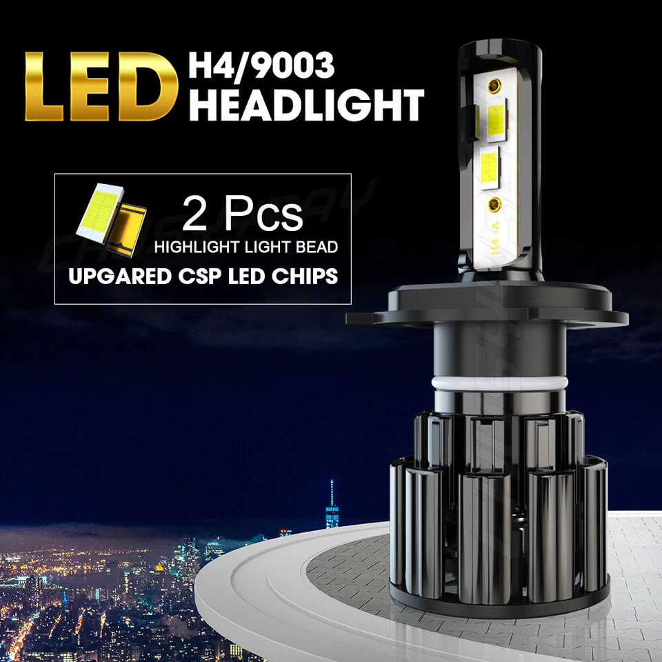 Para Yamaha Grizzly 300 550 700 2007-2018 70W LED Faro Bombilla Blanco Actualización 2x Foto 3 de 4