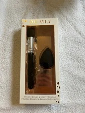 Zoe Ayla Makeup Sponge Brush & Beauty Sponge Set - BRAND NEW SEALED