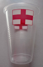 100 ENGLAND CLEAR PLASTIC  CUPS  500ml   BRAND NEW
