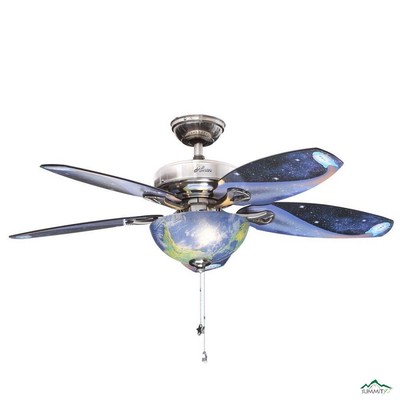 Small Ceiling Fan Light Kit 48 In Outer Space Kids Room Indoor Brushed Nickel 49694520197 Ebay
