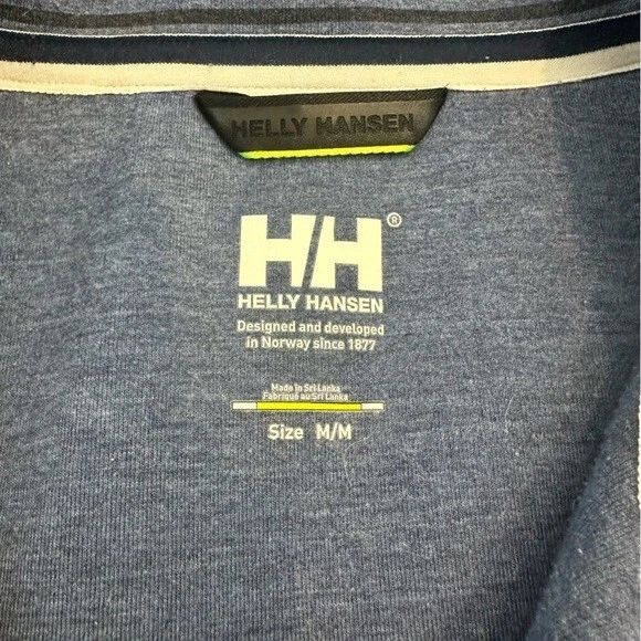 Chaqueta para mujer Helly Hansen cremallera completa cuello falso azul rayas exterior talla M Foto 4 de 4