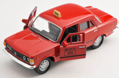 BLITZ VERSAND Fiat 125p TAXI WPT rot / red 1:34 Welly Modell Auto NEU & OVP 