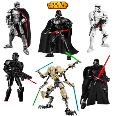 Star Wars Baufigur Neu OVP alle Figuren Kylo Ren Rey Boba Jango Fett K-2SO