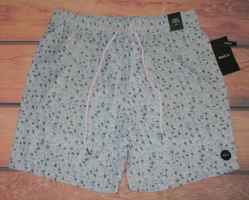MENS RVCA FLORAL LILAC DRAWSTRING SWIM 