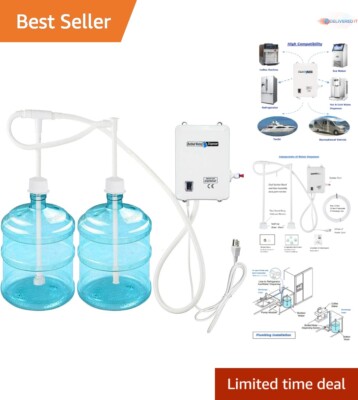 Water Pump Dispenser Plastic 5 Gallon Dual Inlet Suction 110V for Fridge Ice ...
