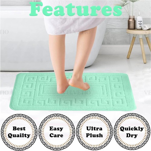 MEMORY LOOP BATH MAT SET PEDESTAL NON SLIP SUPER SOFT TOILET BATHROOM RUG 2PC - Picture 163 of 341