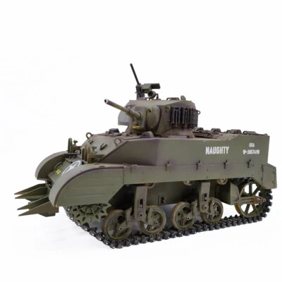 COOLBANK Maßstab 1:16 2,4 GHz U.S. M5A1 Stuart Light Rc Tank Barrel Recoil & 360 Turm