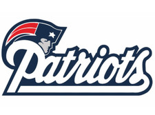 3" new england patriots text logo bumper sticker decal usa made