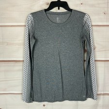Gap Fit Top Womens XS Gray T-Shirt Breathe Lo...