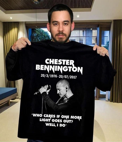 Chester Bennington Who Cares If One More Light Goes Out Well I Do Shirt - Picture 1 of 3