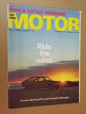 1974 South African Motor magazine VW Fun Bug, Volvo 164E, VW Caravan - 86 pages