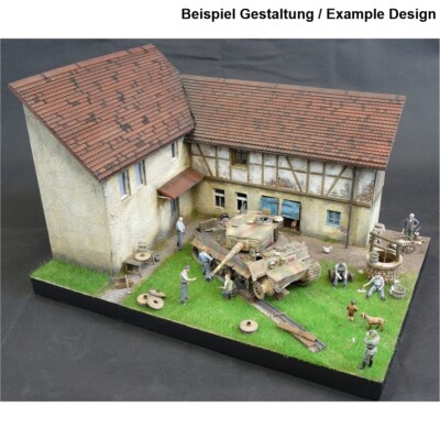 Normandy Bauernhaus Laser Cut Bausatz aus Holz 1:35 - Modellbau Diorama