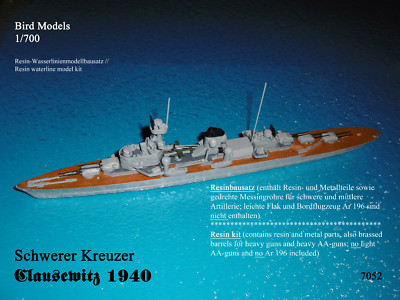 Heavy Cruiser Clausewitz 1940 1/700 Bird Models Resin Kit / Resin Kit
