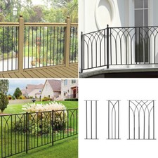 Outdoor Garden Metal Decking Balustrade Spindles Fencing Panel 280x770/560x770mm
