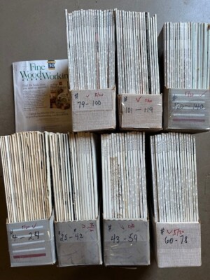 Fine Woodworking Magazines from 4 to 140 issues LOT + 1 190 together as pictured
