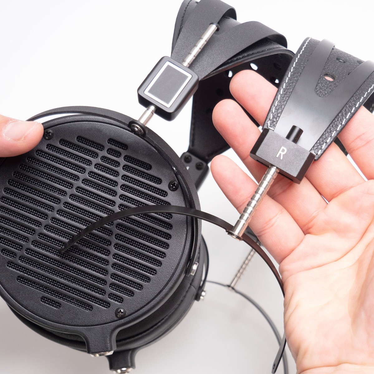Audeze LCD-2Cヘッドフォン イヤーパッド・ヘッドバンド新品交換済 Genuine Leather Full Metal Headband For Audeze LCD Series 2 3 4 X